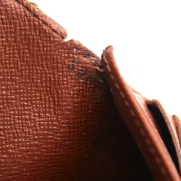 Louis Vuitton Sarah Wallet Brown Tan Leather Monogram Snap Closure Portefeiulle - Picture 7 of 8